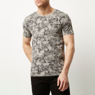 Brown Only & Sons floral print t-shirt